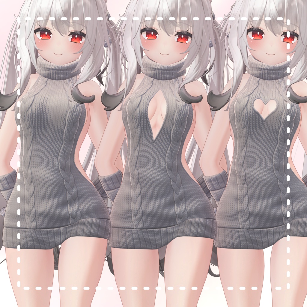 Maya『舞夜1.02.2 PB』例のセーター Open back sweater