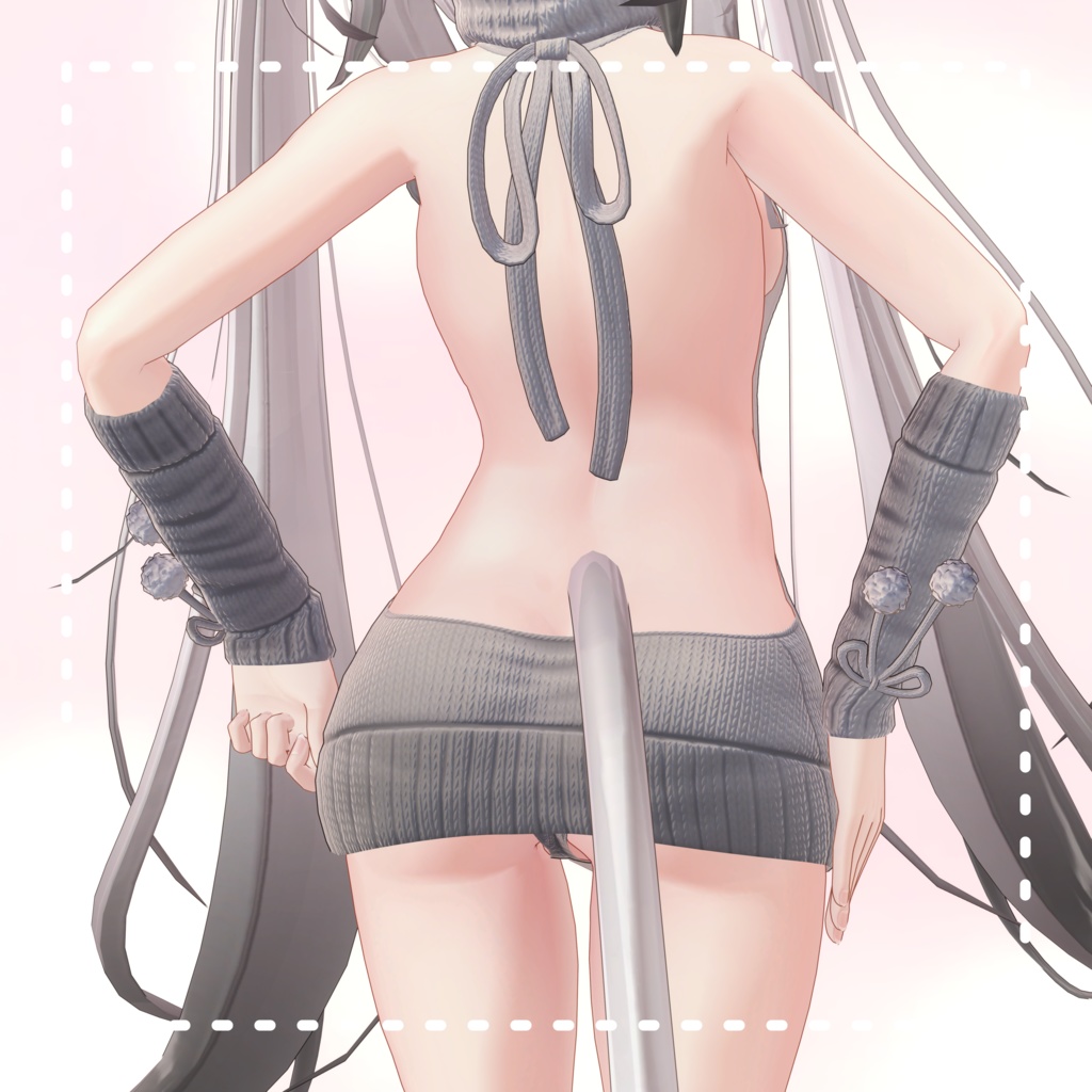 Maya『舞夜1.02.2 PB』例のセーター Open back sweater