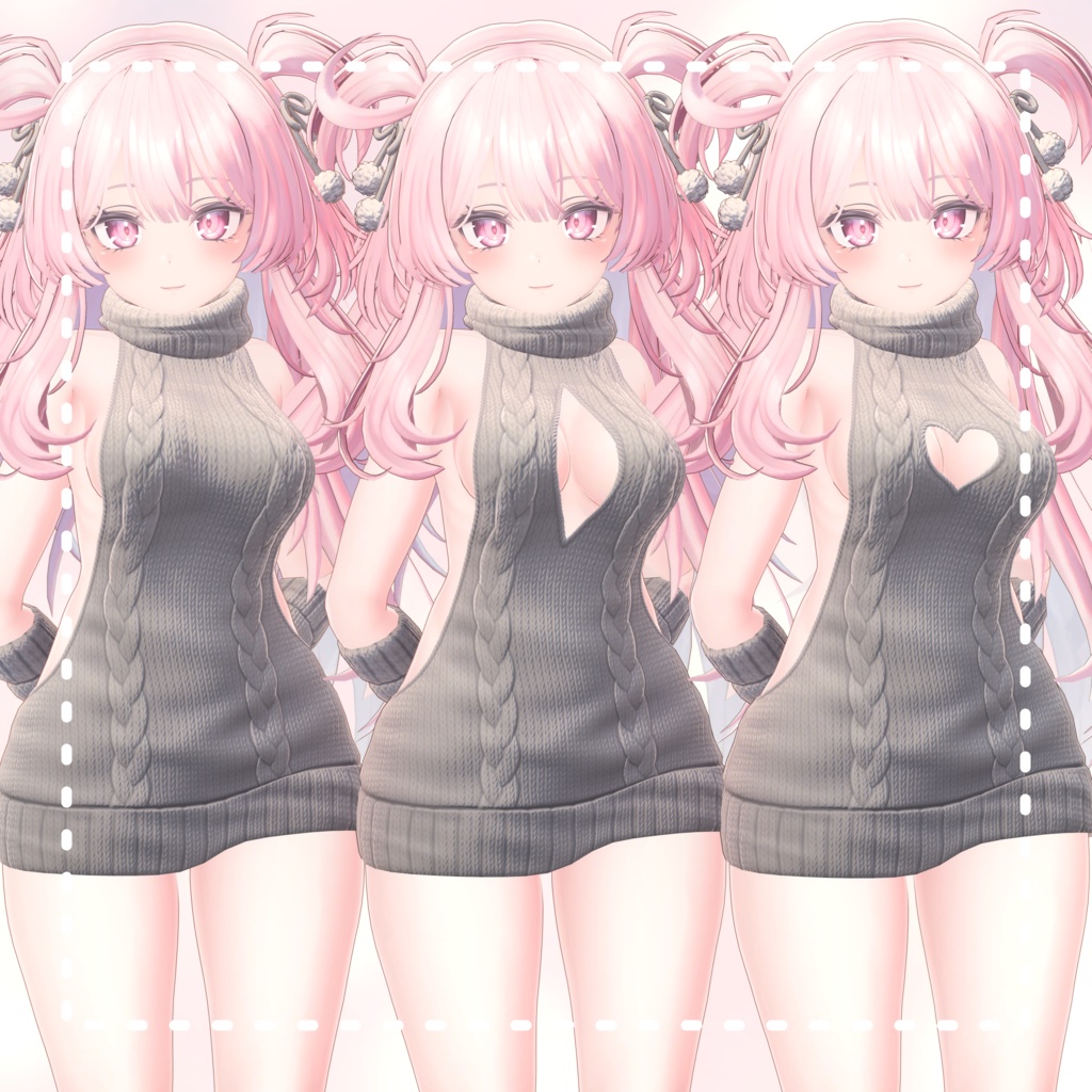 Selestia『セレスティア PB』例のセーター Open back sweater