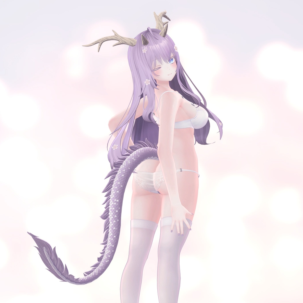 中国龍の尾と角のセット Dragon Set