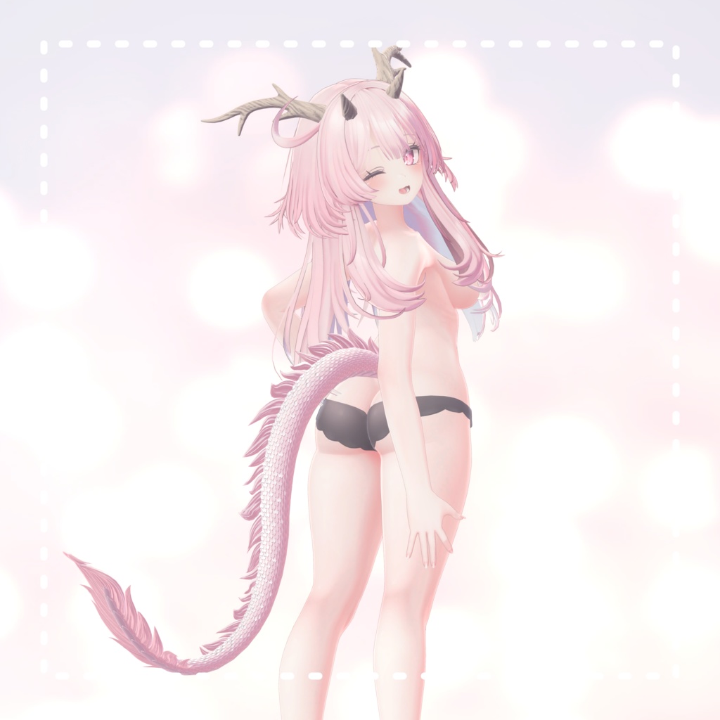 中国龍の尾と角のセット Dragon Set