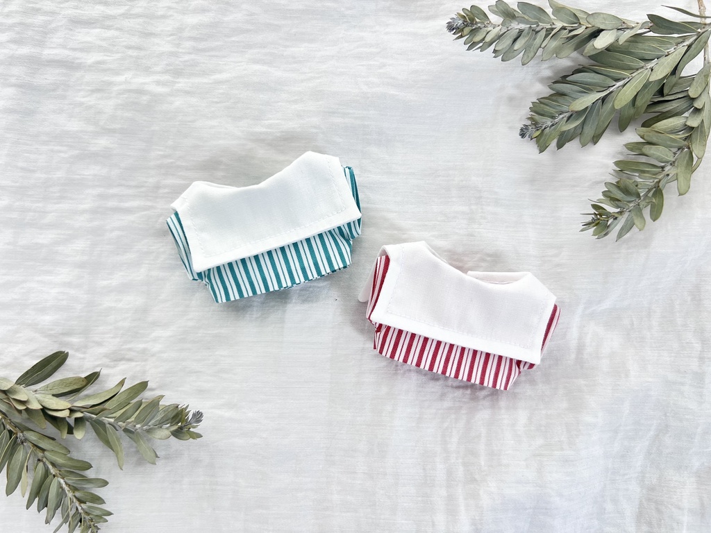 ビッグカラーストライプブラウス