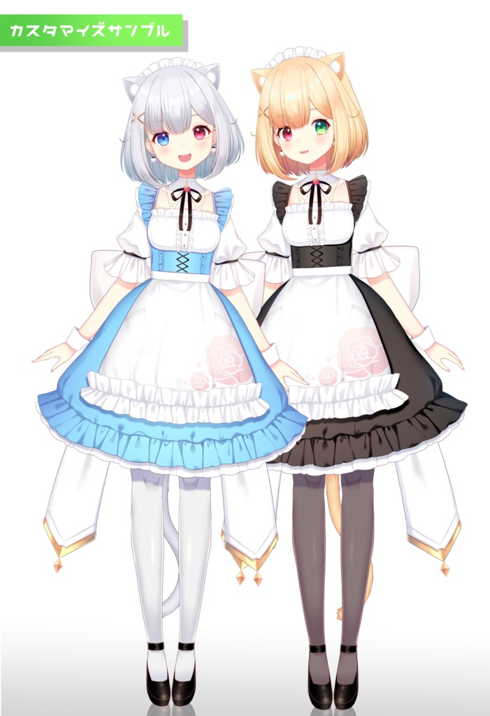 【Live2Dモデル】カスタムできる猫耳メイドちゃん