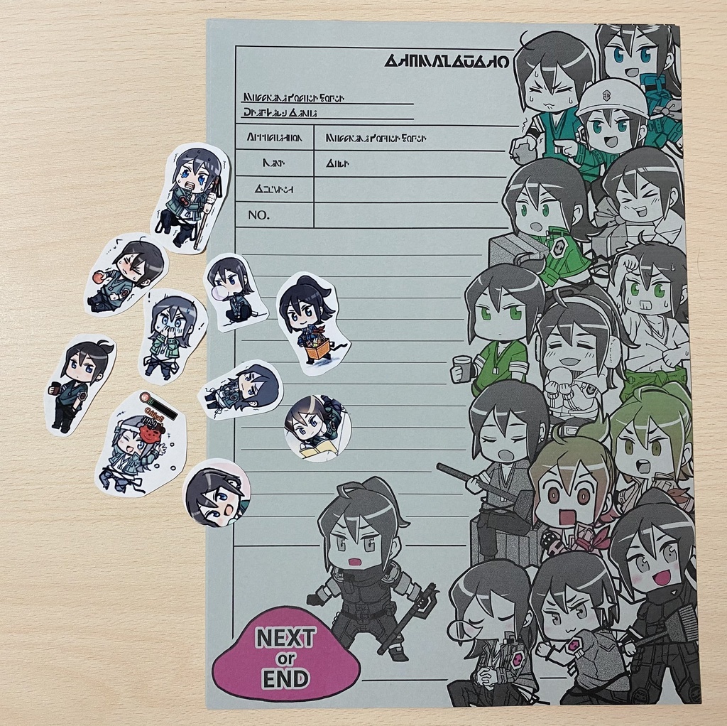 サイドくんがいっぱい便箋 ひよさく堂 Booth
