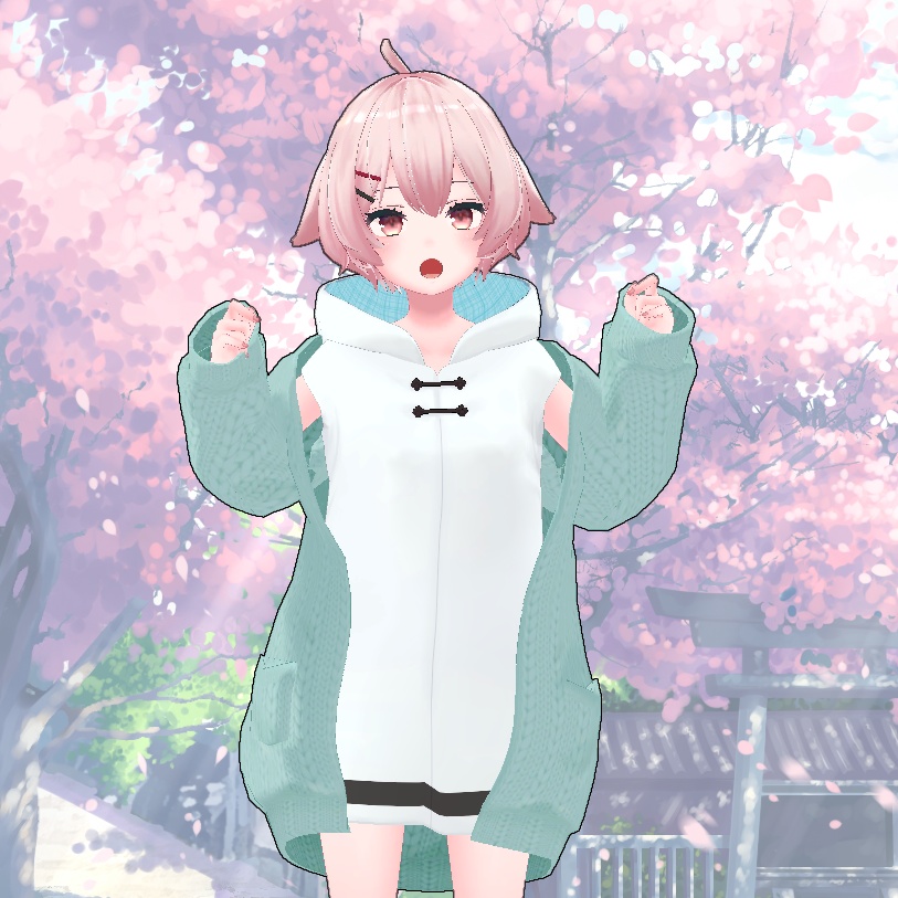 【PB, 複数アバター対応】ダボダボカーディガン