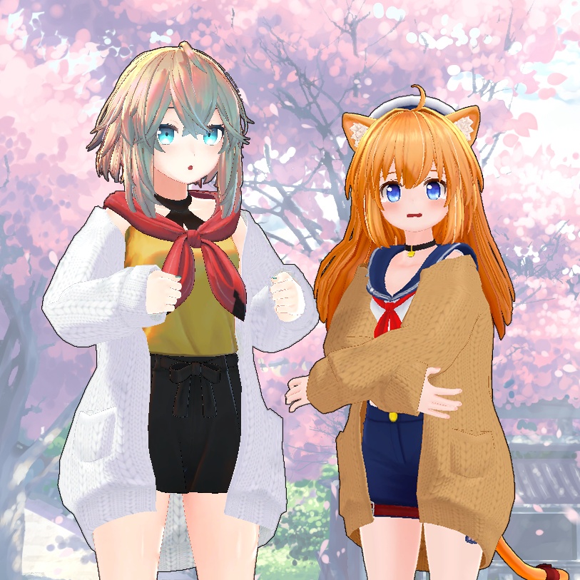 【PB, 複数アバター対応】ダボダボカーディガン