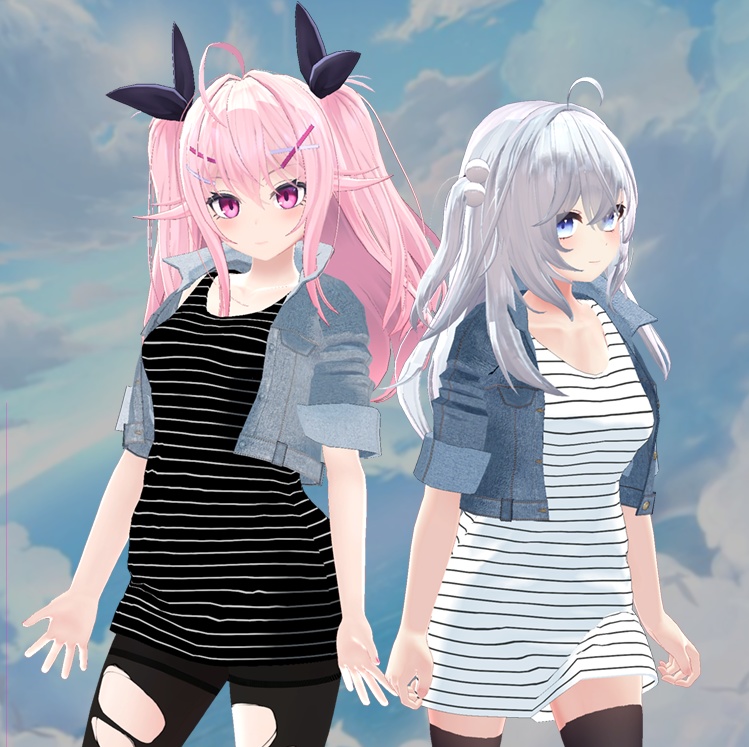 【6種アバター対応】デニムジャケット