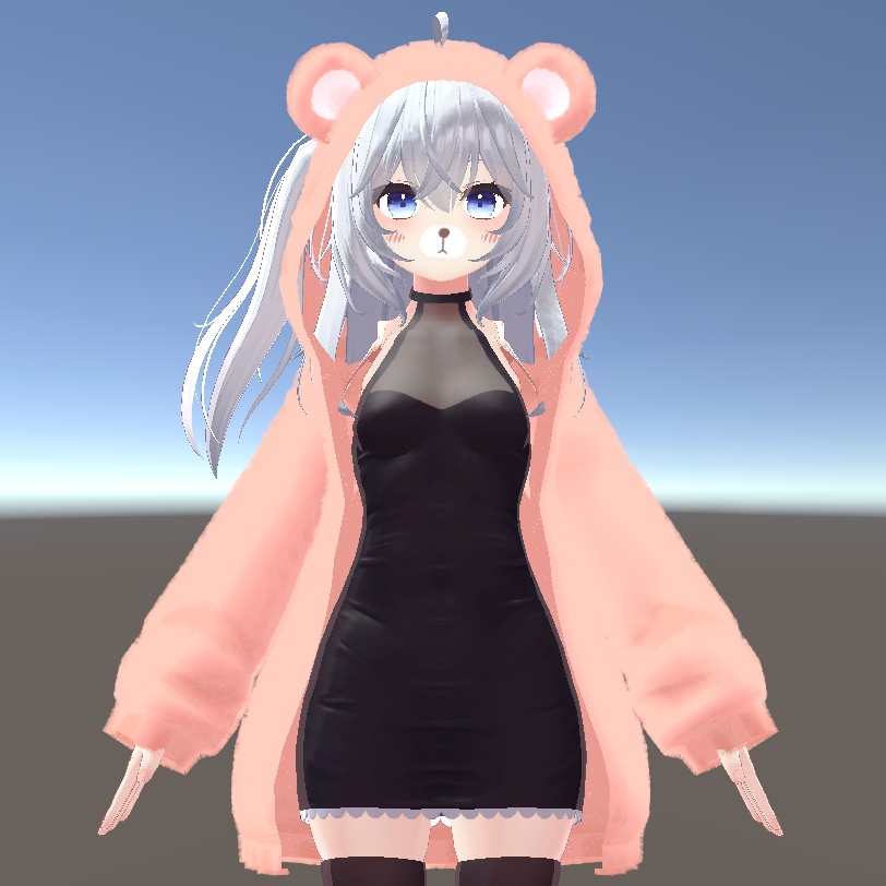 【PB, 複数アバター対応】もこもこベアー