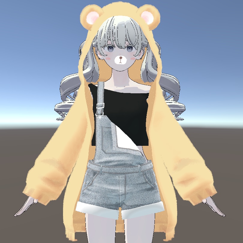 【PB, 複数アバター対応】もこもこベアー