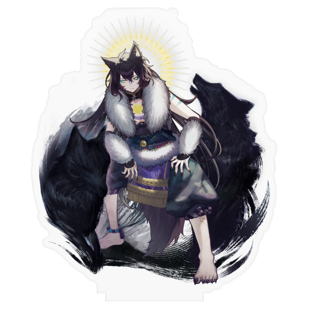 【常設】夜鳴鬼カゲリ 満月の姿 アクリルフィギュア100x100mm