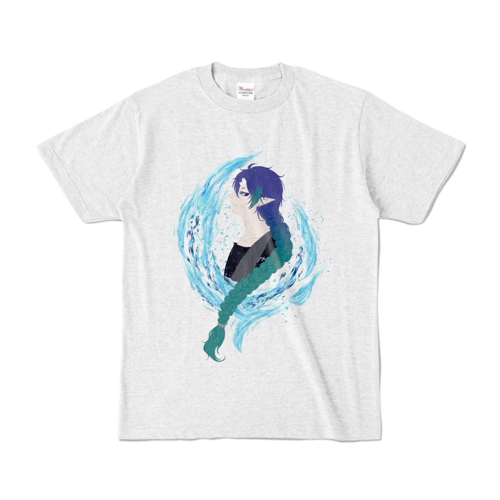 【常設】夜鳴鬼カゲリ オリジナルTシャツ 水流 アッシュ