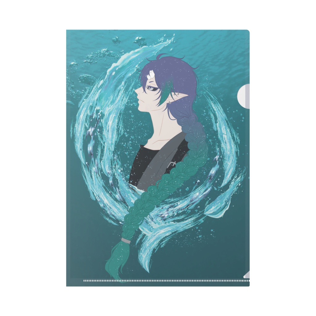 夜鳴鬼カゲリ A4クリアファイル 水流