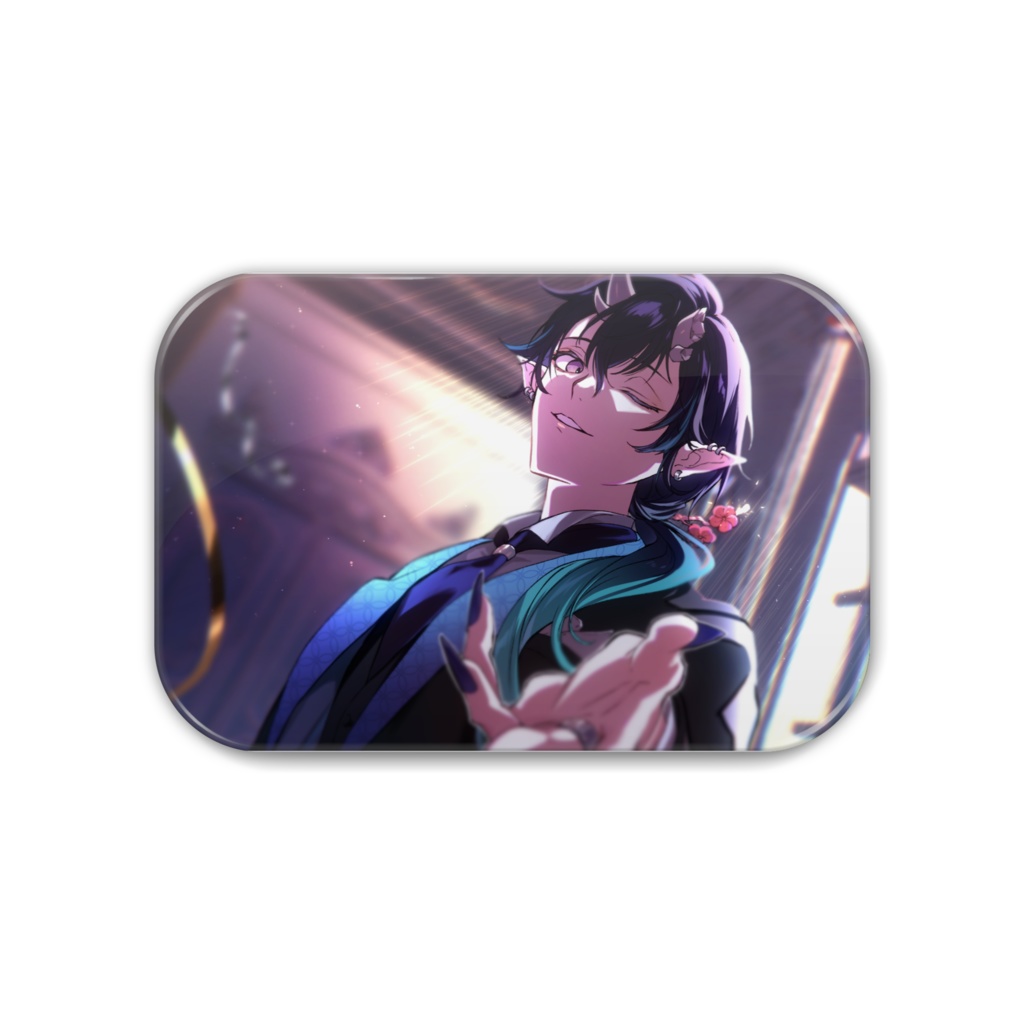 【期間限定】夜鳴鬼カゲリ2周年記念 角丸缶バッジ ウィンク