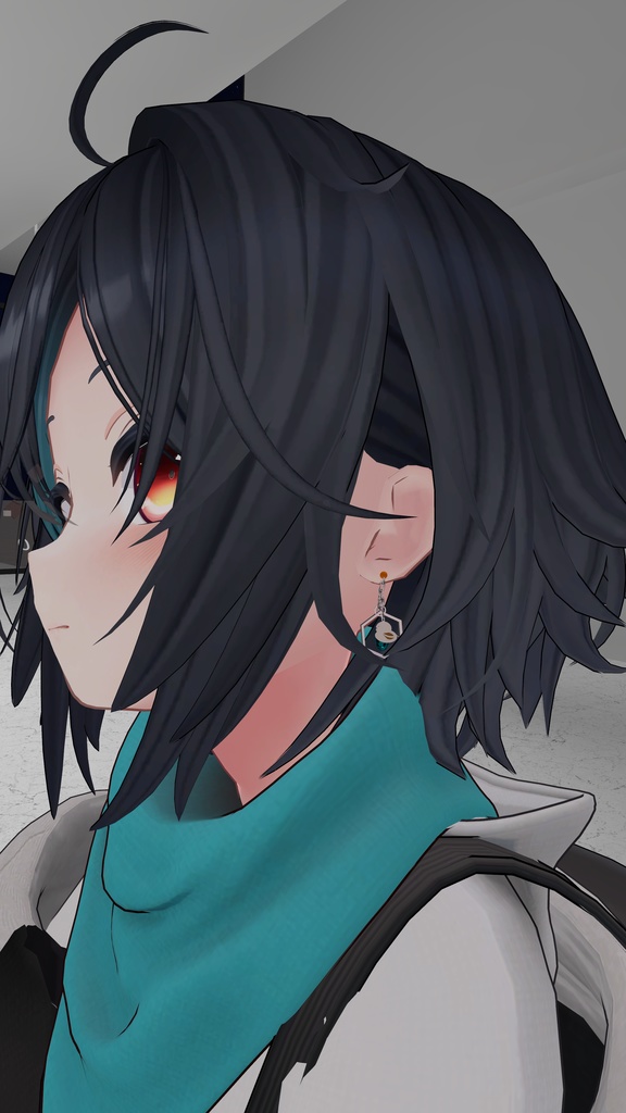 ⚠販売停止⚠【VRChat向け】♪PowerStoneSnow Fairy Earring♪ ~雪の妖精の耳飾り~