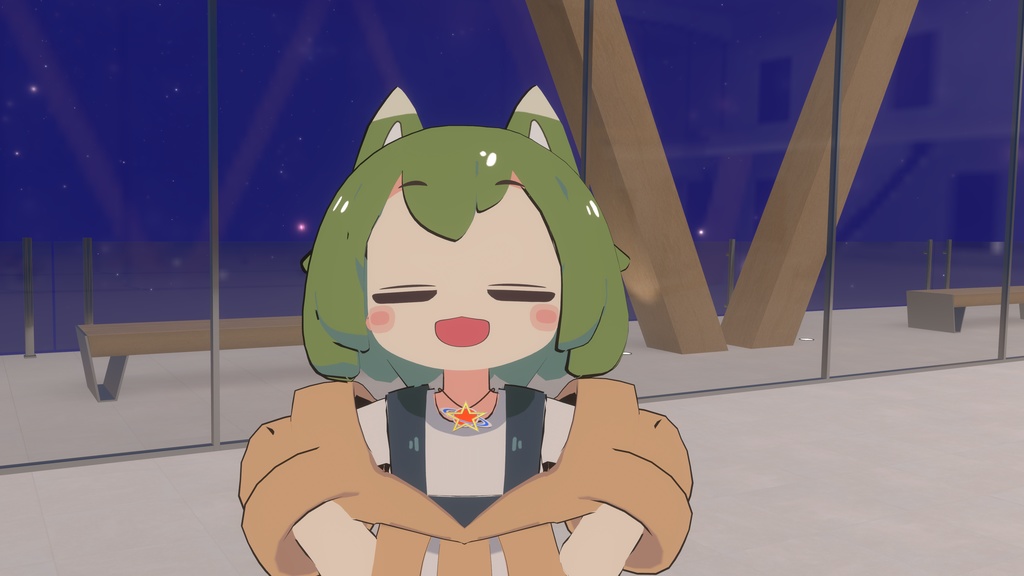 【3アバター対応】 星の輝きのペンダント ☆Stellaire Étoile Soleil☆【VRChat想定】