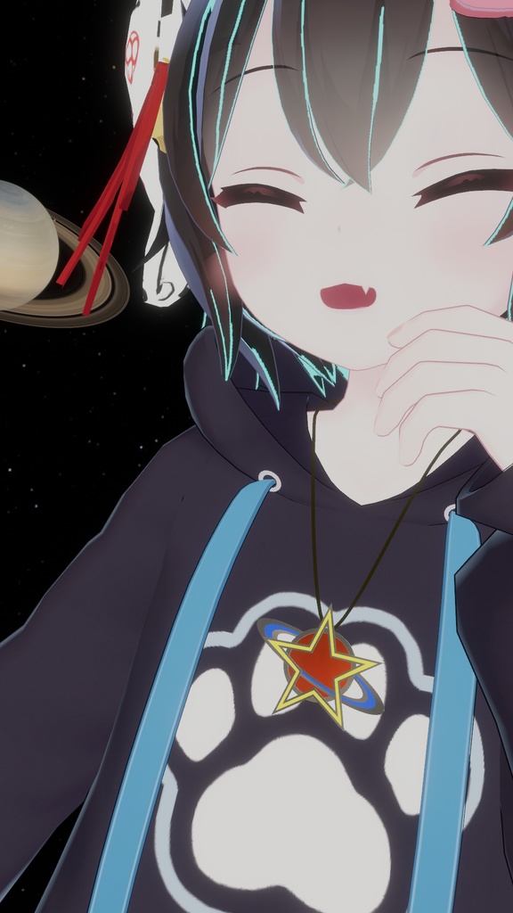 【3アバター対応】 星の輝きのペンダント ☆Stellaire Étoile Soleil☆【VRChat想定】