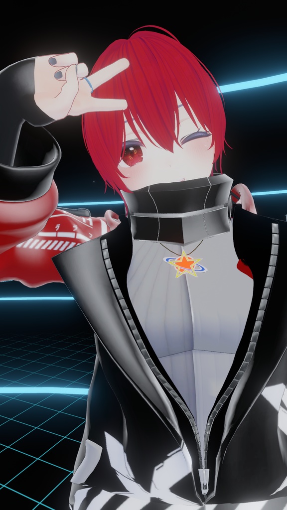 【3アバター対応】 星の輝きのペンダント ☆Stellaire Étoile Soleil☆【VRChat想定】