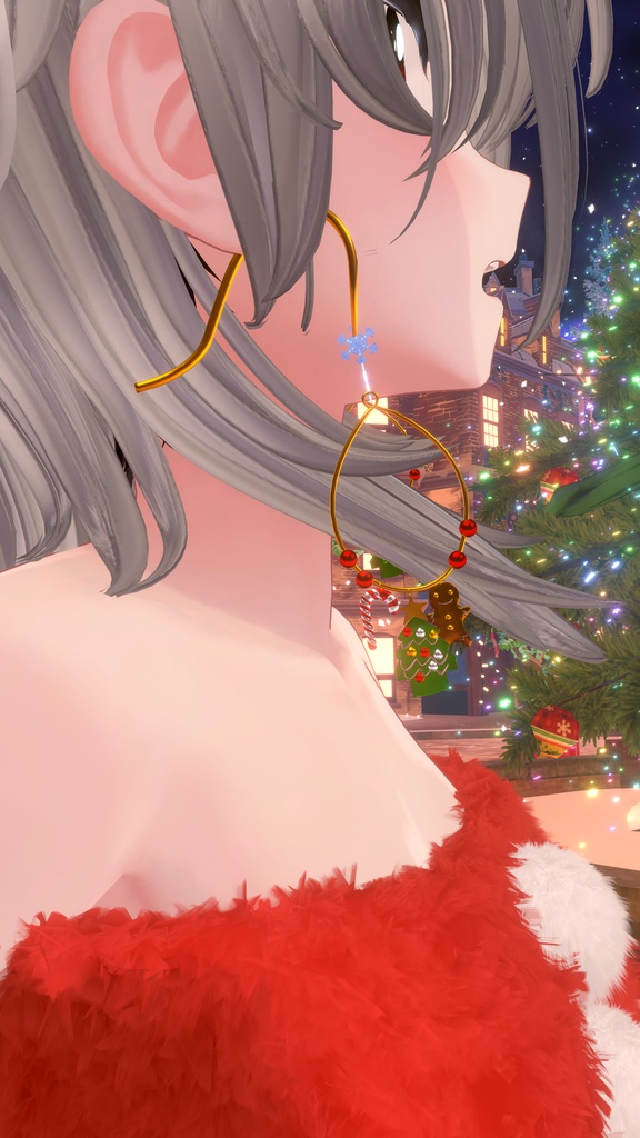 【VRChat想定】🎄 December to Santa - お菓子なイヤリング🎄
