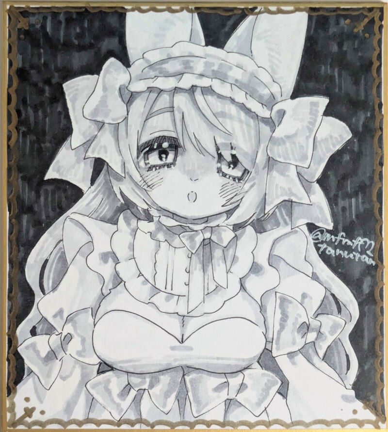 アナログ原画　色紙