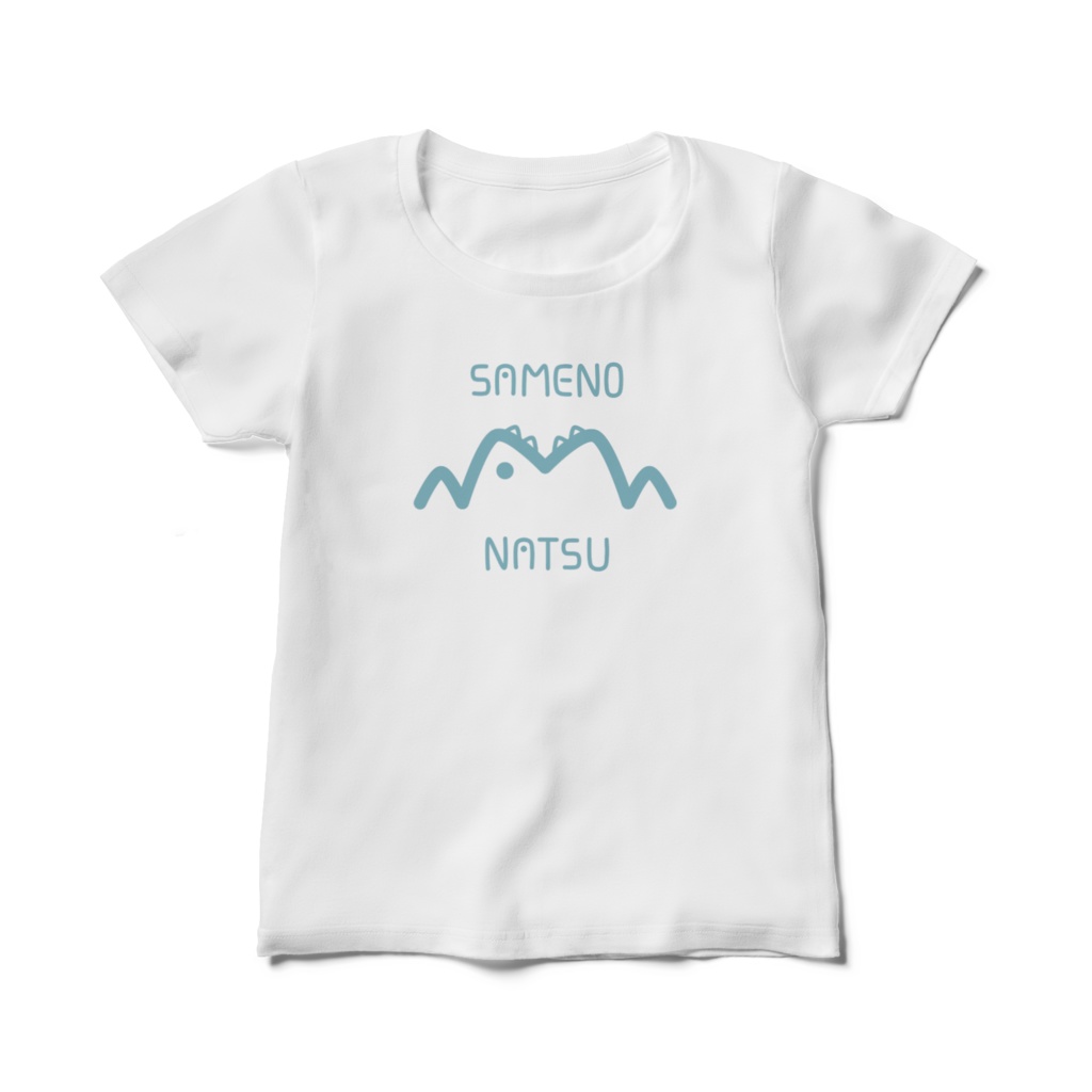 サメの夏Tシャツ(レディース白)