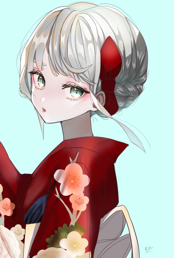 着物女子2　ポストカード