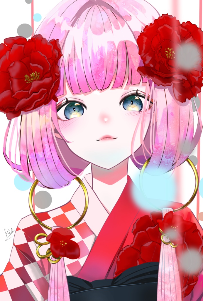 着物女子4　ポストカード