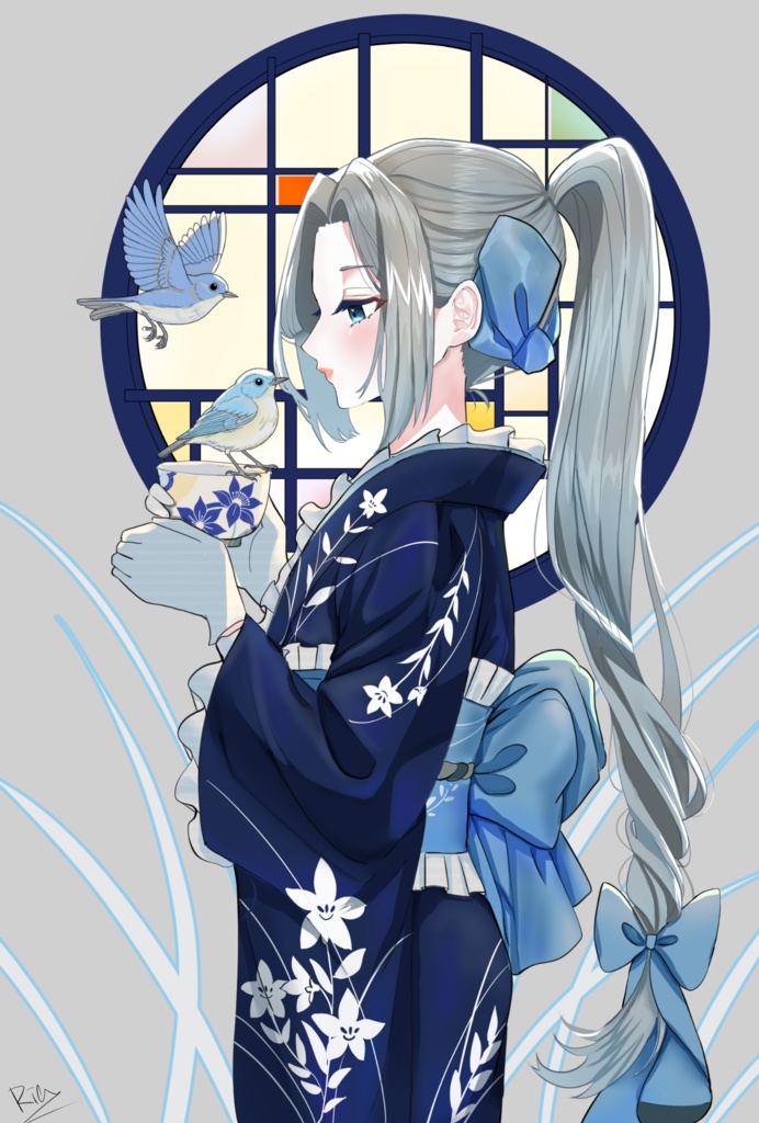 着物女子5　ポストカード