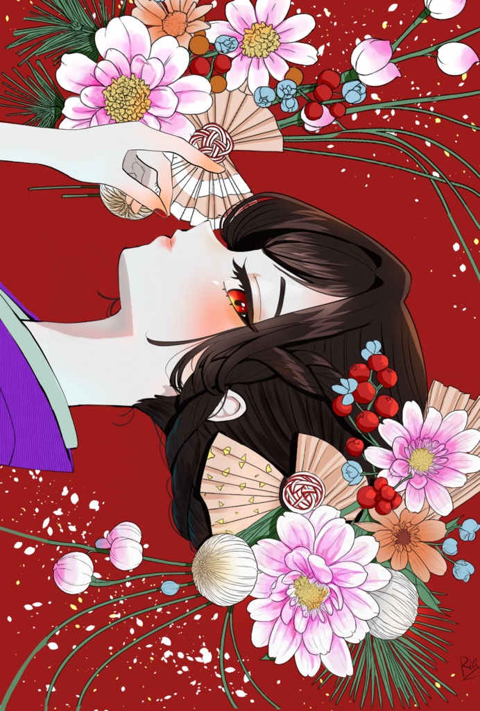 着物女子7　ポストカード