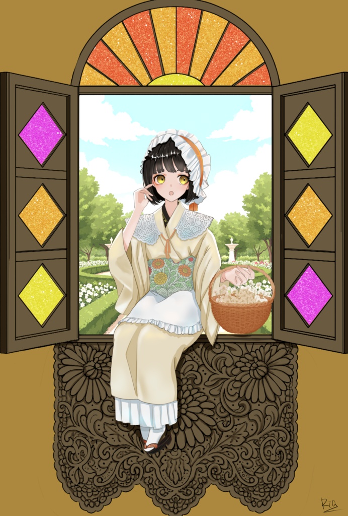 着物女子9　ポストカード