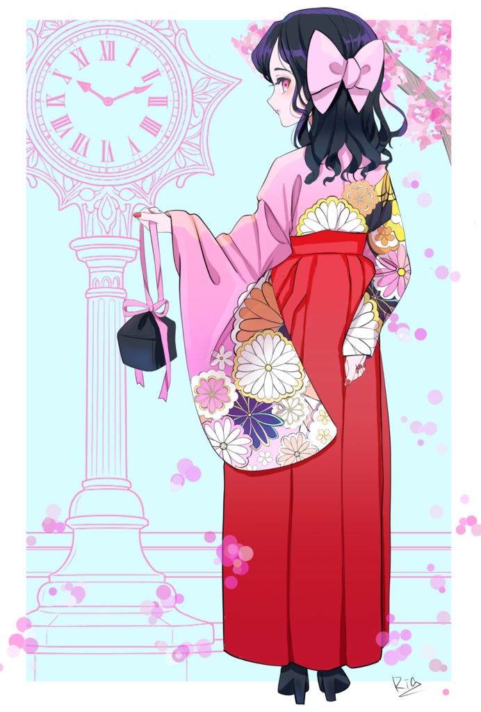 着物女子11　ポストカード