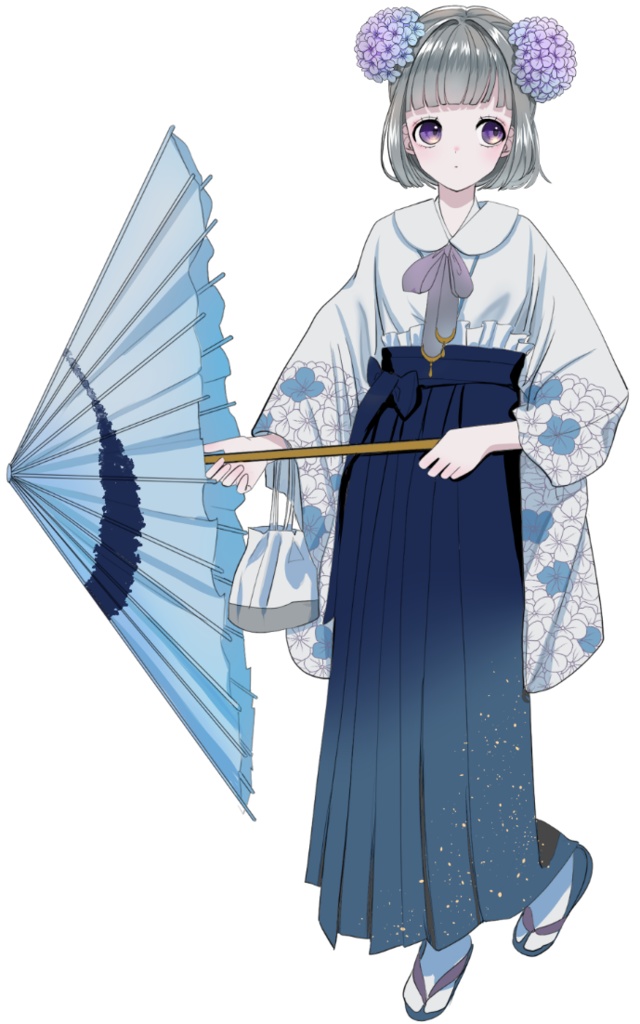 着物女子6　ステッカー