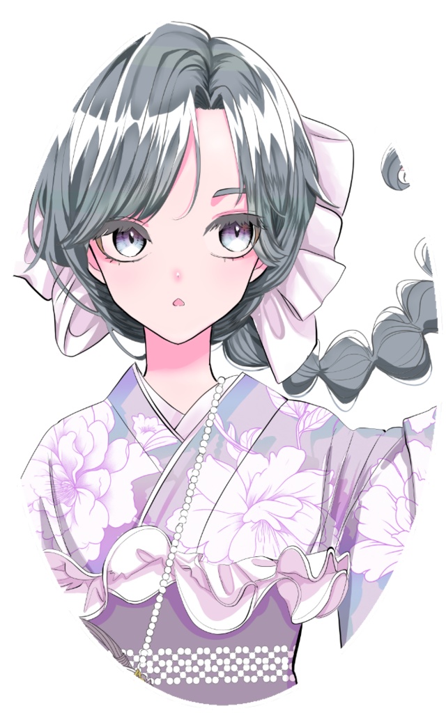 着物女子9　ステッカー