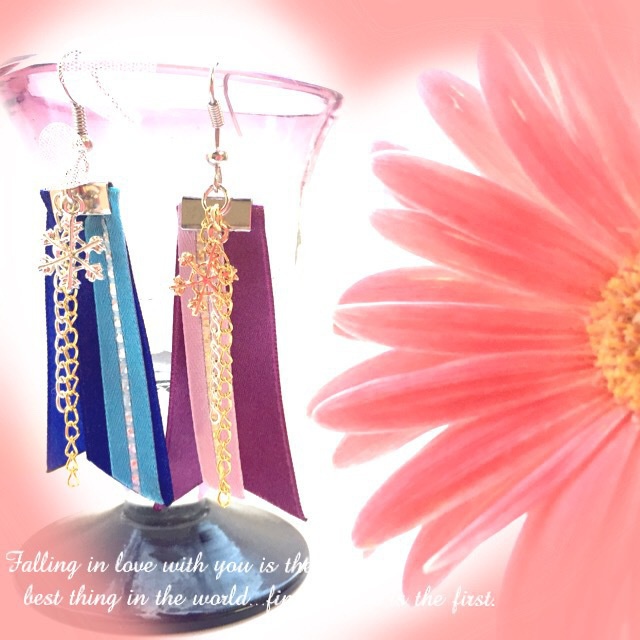  ユーリ!!!on iceイメージピアス◾️リボンタイプ◾️離れずにそばにいて・イヤリング変更可