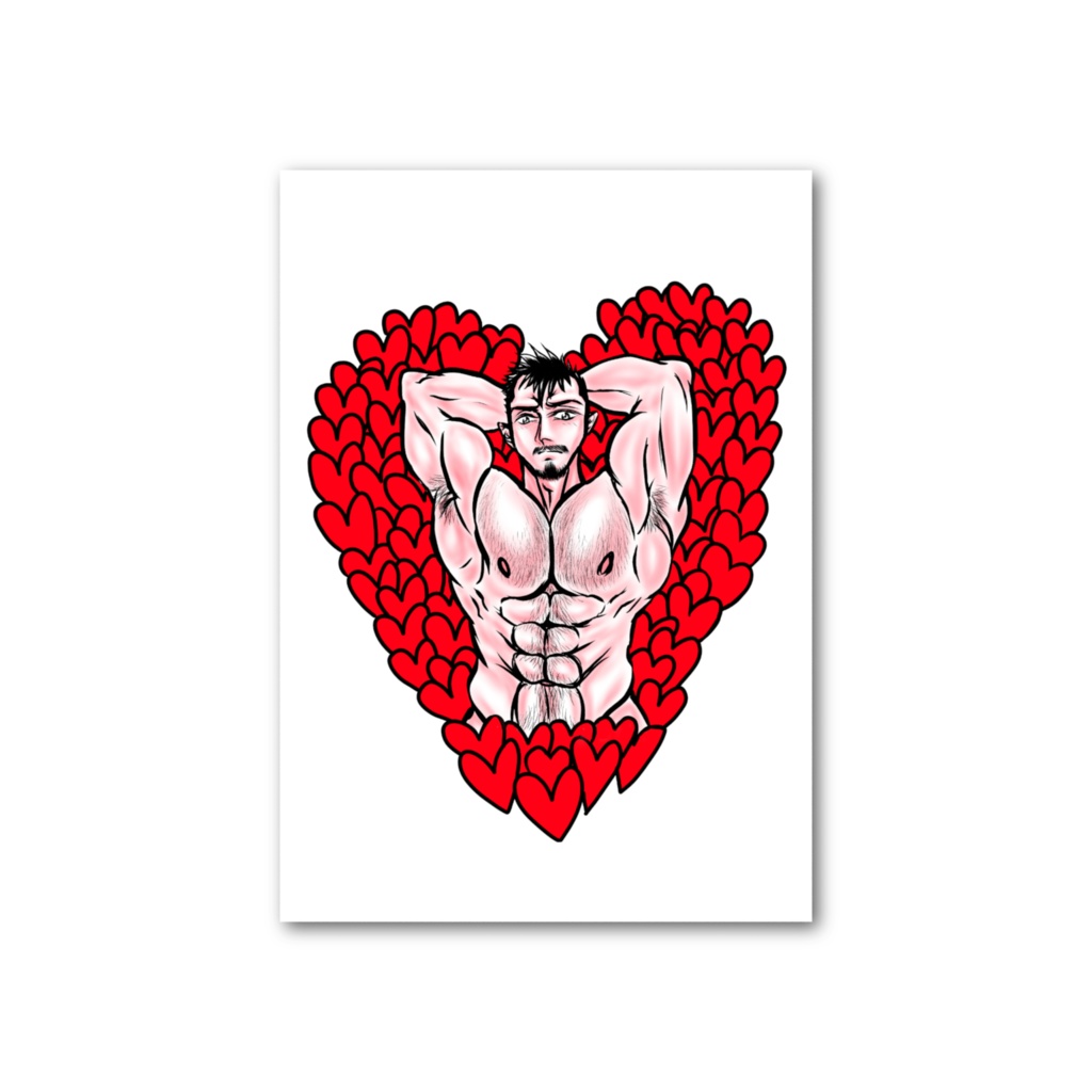 溢れるバレンタイン フォト風カード