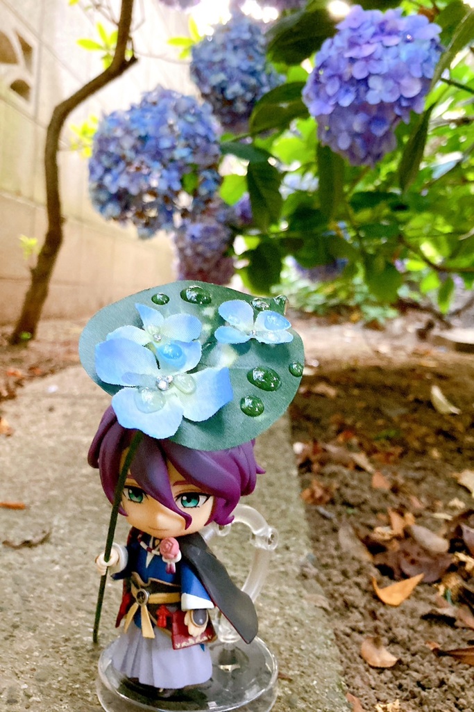 紫陽花の雨傘（オビツ11＆ねんどろいど用）