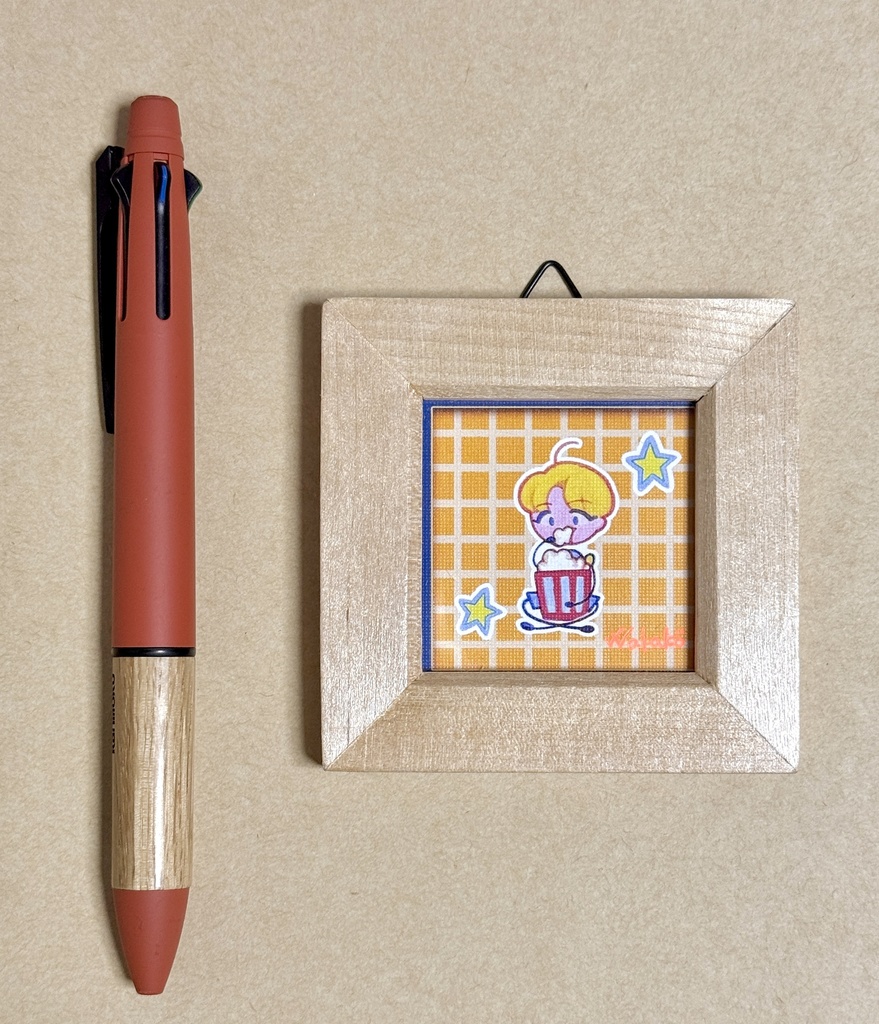 【ミニ額 複製原画】『だらっとダルくん 〜おやつタイム①』