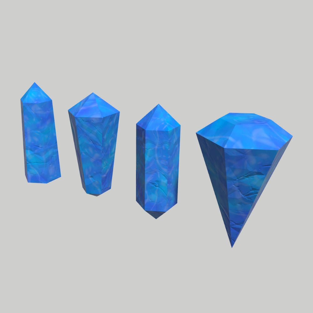 【無料お試し有 3Dモデル】クリスタル&ジェムセット - Crystal&GemSet -【Free Trial】