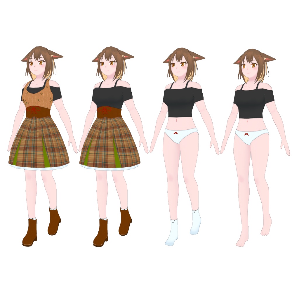 【3Dモデル】ラッテ( Latte ) VRChat想定