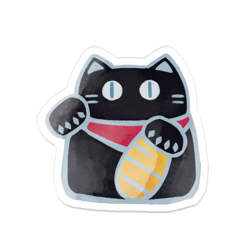 招き猫アクリルバッジ