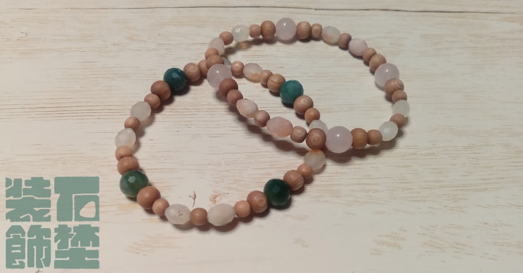 桜っぽいブレスレット・2本セット