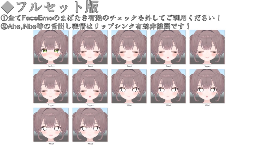 SALE!【エグノエル/Eggnoel専用】動く!エグノエルちゃん表情セット+ちびノエル
