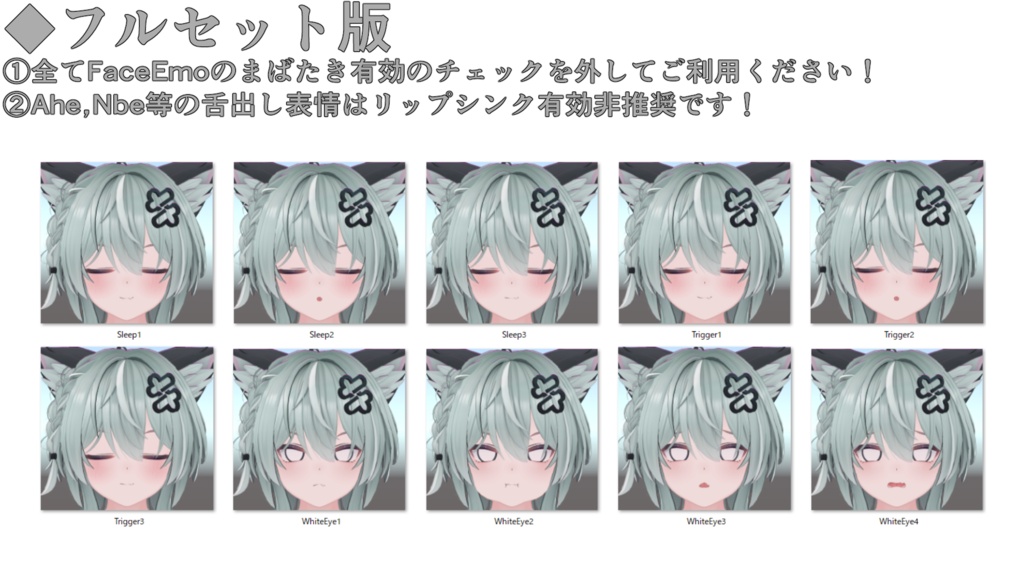 SALE!【キリサメ/Kirisame専用】動く!キリサメくん表情セット