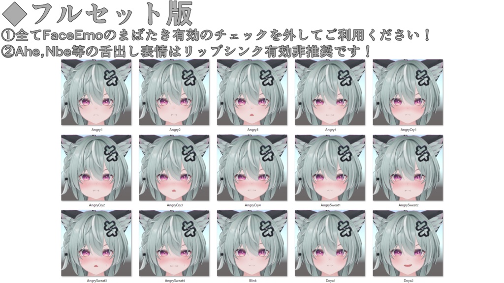 SALE!【キリサメ/Kirisame専用】動く!キリサメくん表情セット