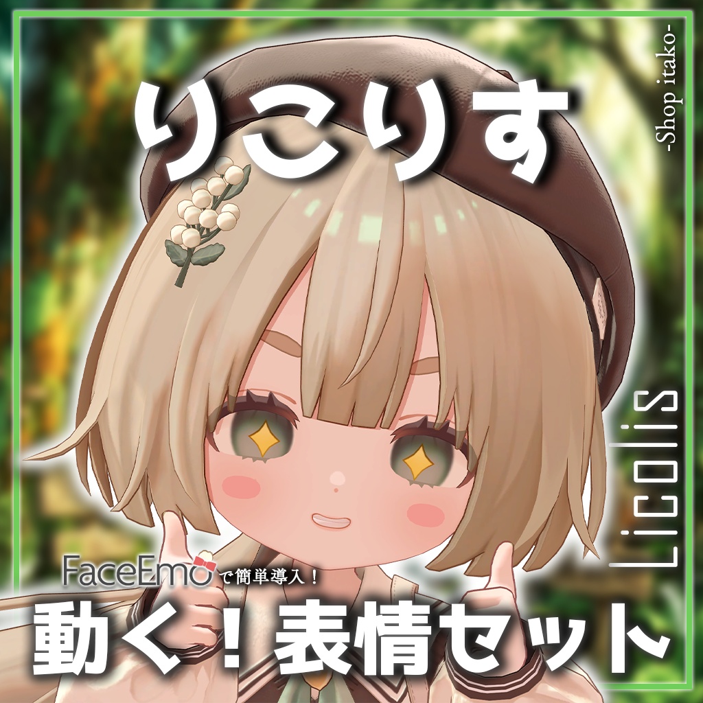 SALE!【りこりす/Licolis専用】動く!りこりすちゃん表情セット