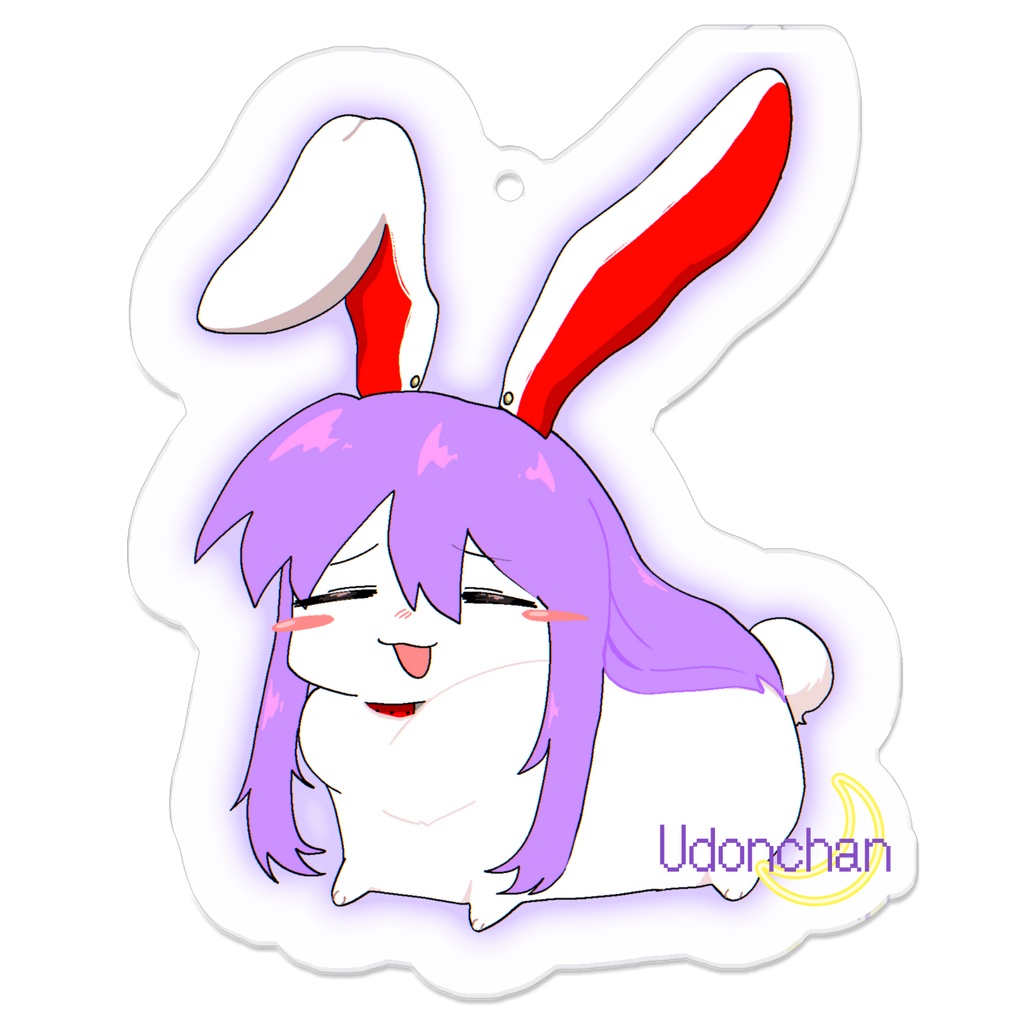 もちもちうどんちゃんちょいでかアクキー🐰🌙