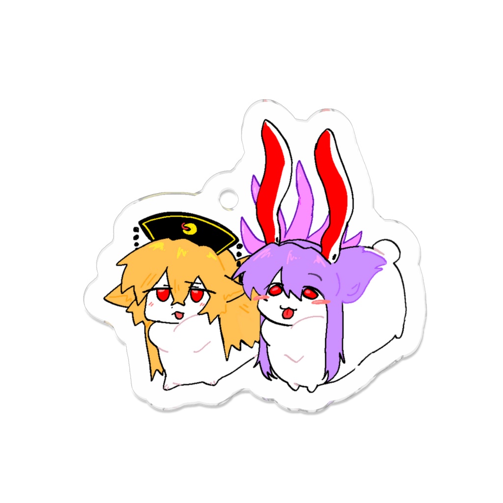 🦊きつねうどんもちもち🐰アクリルキーホルダー