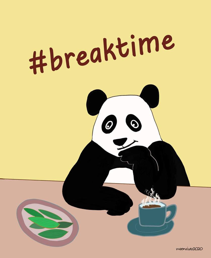 トートバッグ パンダ #breaktime