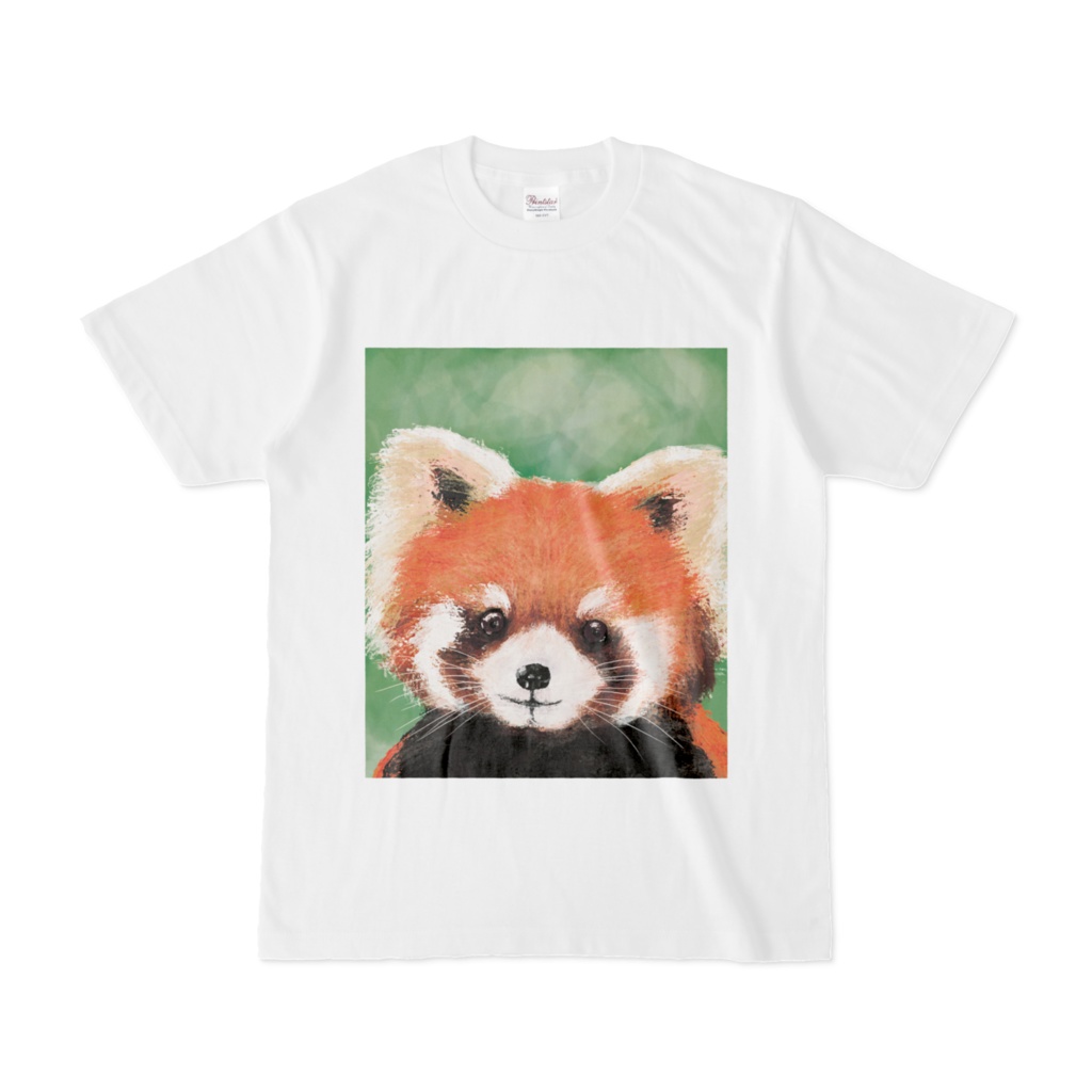 森の中のレッサーパンダ　白Tシャツ