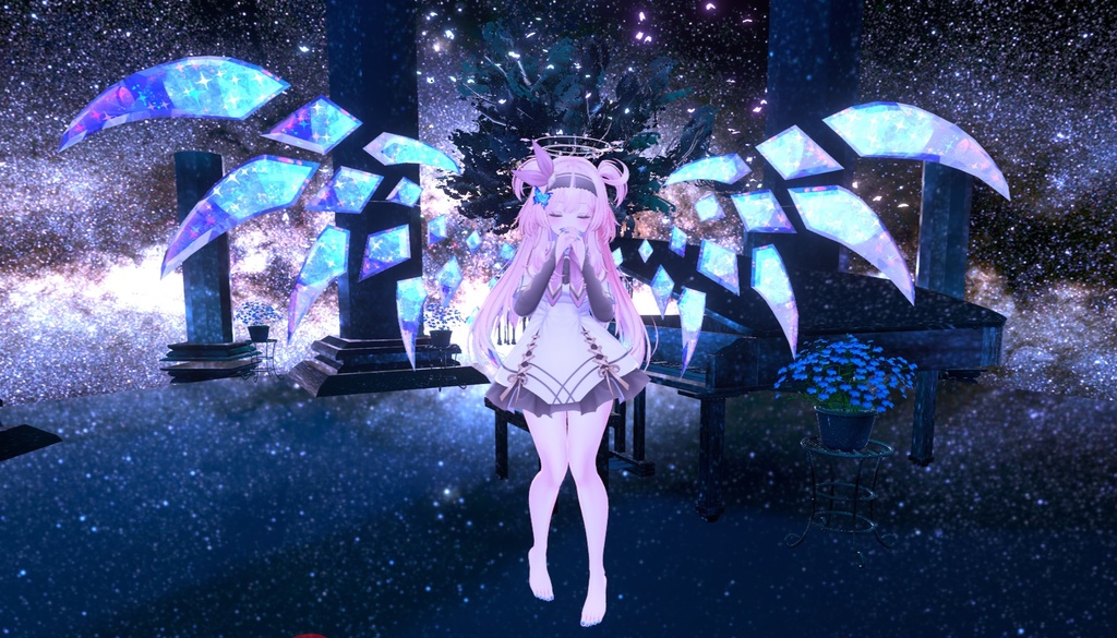 VRC想定 宝石の翼ver1.2(テクスチャ21枚)(掴むことは出来ませんが、触ると揺れます。)