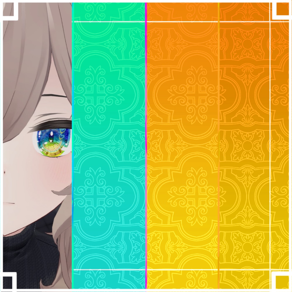 神聖な瞳テクスチャ シィちゃん用 9枚 ファイちゃん、ナユちゃん、ホノカちゃん,デルタフレアちゃん用 16枚